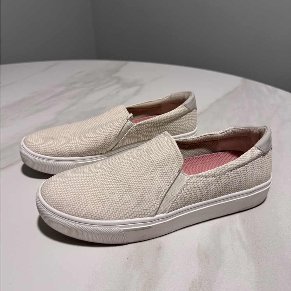 Women's Cream Slip-On Sneakers